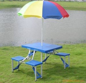 Mesa e cadeira ao ar livre de folha de ABS